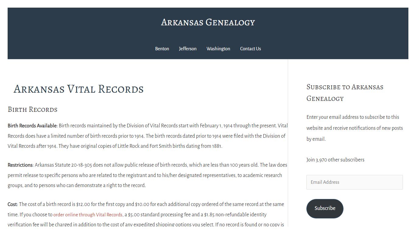 Arkansas Vital Records – Arkansas Genealogy